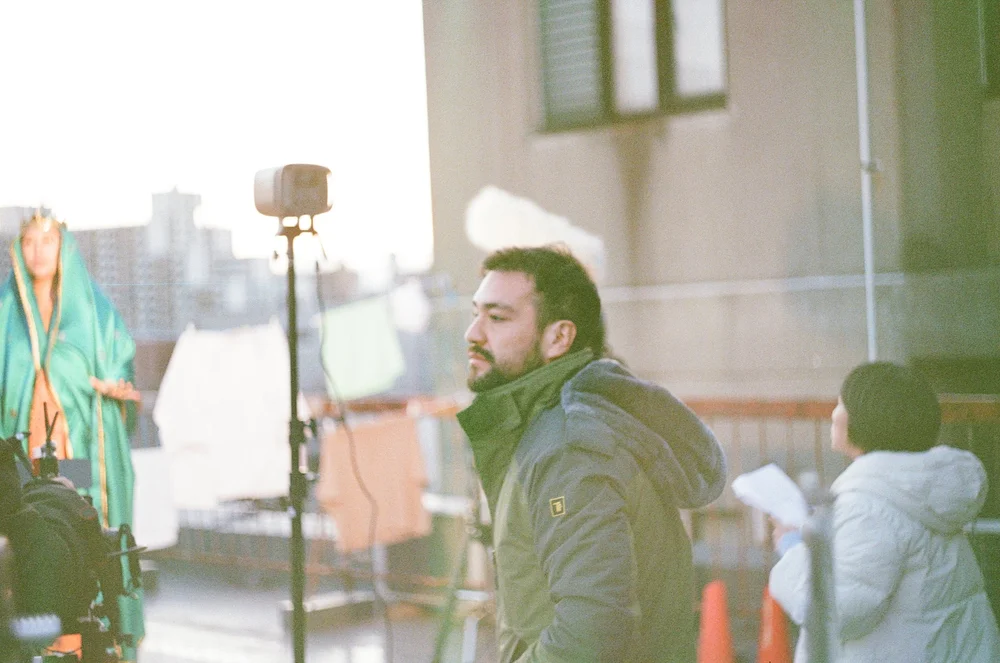 Director Cuauhtémoc Velázquez on set in Tokyo